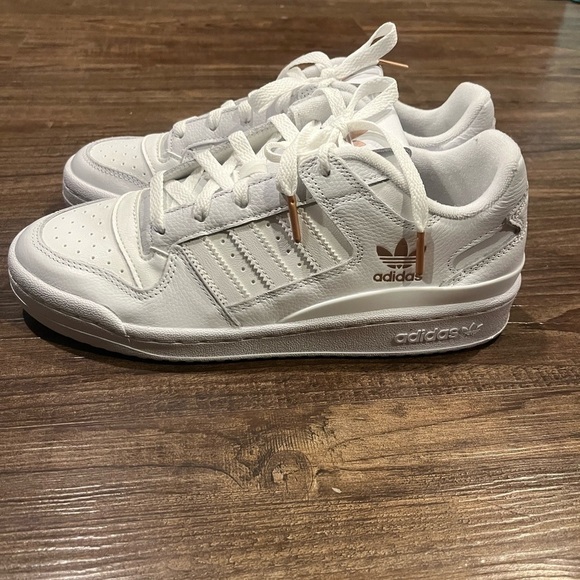 adidas Shoes - Adidas Women's White and Gold Sneakers